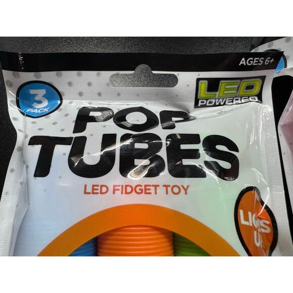 4 PKS OF 3 - 3 Pk Fidget LED tubes for ages 6+ - Picture 3 of 5